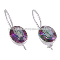 Ali Express Mystic Quartz Gemstone 925 Sterling Silver Pendiente Joyería